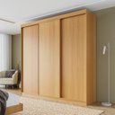 Ver imagem 2 de Guarda-roupa Casal 3 Portas de Correr Lisas Samambaia CabeCasa MadeiraOriginals