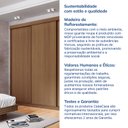 Ver mais imagens de Guarda Roupa Casal 3 Portas de Correr Lisas Samambaia CabeCasa MadeiraOriginals Freijó