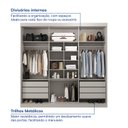 Ver imagem 5 de Guarda-Roupa Casal 3 Portas de Correr Lisas Samambaia CabeCasa MadeiraOriginals Off White