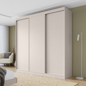 Guarda-roupa Casal 3 Portas de Correr Lisas Samambaia CabeCasa MadeiraOriginals