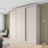 Guarda-roupa Casal 3 Portas de Correr Lisas Samambaia CabeCasa MadeiraOriginals - 2