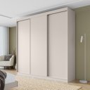 Ver imagem 1 de Guarda-Roupa Casal 3 Portas de Correr Lisas Samambaia CabeCasa MadeiraOriginals Off White
