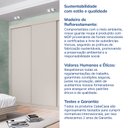 Ver mais imagens de Guarda-Roupa Casal 3 Portas de Correr Lisas Samambaia CabeCasa MadeiraOriginals Off White
