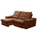 Ver imagem 5 de Sofá Retrátil Reclinável para Sala 3 Lugares 230cm Nijma F04 Veludo Terracota - Lyam Decor