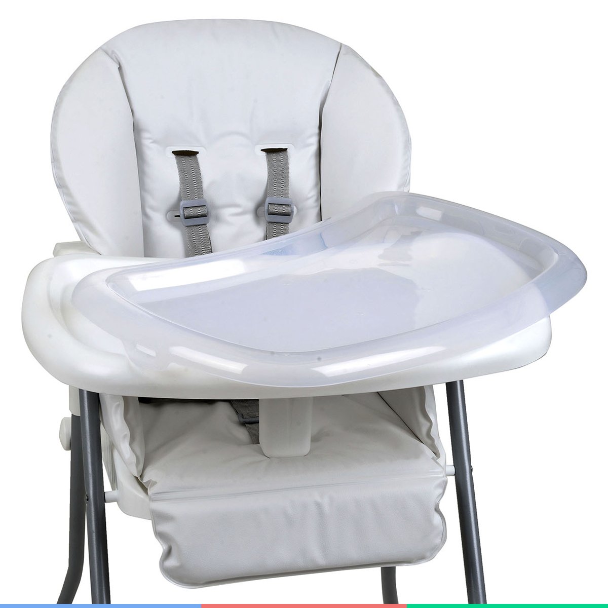 Cadeira Alimentação Refeição Infantil Bebê 6-36M 15kg Reclinável Papa&Soneca+ Branco - 9
