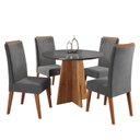 Ver imagem 2 de Mesa de Jantar Redonda Riu com 4 Cadeiras Madeira Maciça Vegas