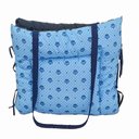 Ver imagem 1 de Colchonete e Bolsa 2 em 1 Pet Hanna Top Pequeno Retangular Impermeável: Realeza Azul Bebê
