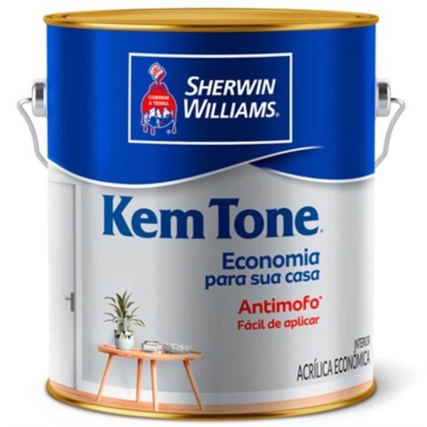 Tinta Acrílica Fosca Kem Tone Branco 3,6 Litros - 2720001 - Sherwin Williams