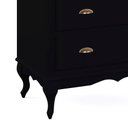 Ver imagem 2 de Cômoda de Madeira 4 Gavetas Pés Luis Xv 60816 Hannover - Preto