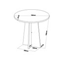 Ver imagem 4 de Mesa de Jantar Redonda Riu com 4 Cadeiras Madeira Maciça Vegas Yescasa Bege/Mel/Marfim/Off White