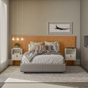 Ver imagem 1 de Cabeceira Casal Queen 240cm com Frame Laranjeiras Marrom