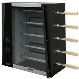 Churrasqueira Rotativa Elétrica 220V Saro de 5 Espetos com Acendedor Automático - 1