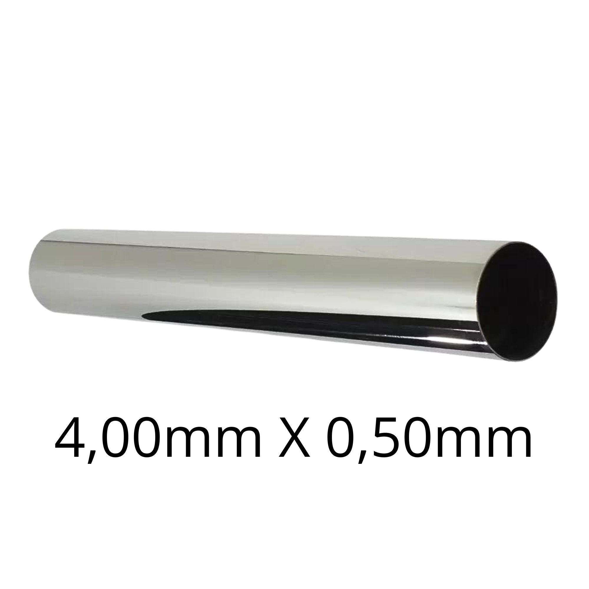 Tubo Inox - 04,00mm X 0,50mm - Polido - 304/l - C/c - 1 Metro