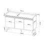 Buffet Aparador para Sala de Jantar 133cm Espanha - 4