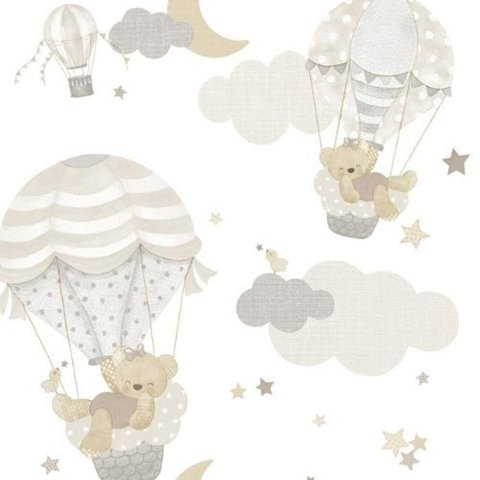 Papel de Parede Happy Infantil Branco 14817