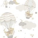 Ver imagem 1 de Papel de Parede Happy Infantil Branco 14817