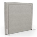 Ver imagem 1 de Cabeceira Cama Box King Size Alba 195cm com Frame Veludo Bege Claro - Desk Design