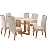 Mesa de Jantar Retangular Kavic com 6 Cadeiras Madeira Maciça Vegas  - 2