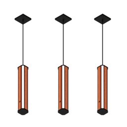 Pendente Canto Madeira Maciça Esmeralda Led 36w 4000lm Bivolt - 4