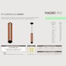 Pendente Canto Madeira Maciça Esmeralda Led 36w 4000lm Bivolt - 6
