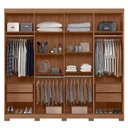 Ver imagem 5 de Guarda-Roupa Casal 8 Portas 4 Gavetas Master New com Pés Marrom/Jatobá/Grafite