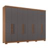 Guarda-roupa 8 Portas 4 Gavetas Master New com Pés - 3