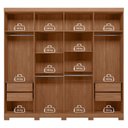Ver imagem 7 de Guarda-Roupa 8 Portas 4 Gavetas Master New com Pés Cinza/Jatoba
