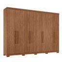 Ver imagem 3 de Guarda-Roupa 8 Portas 4 Gavetas Master New com Pés Cinza/Jatoba