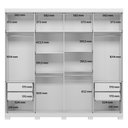 Ver imagem 6 de Guarda-Roupa 8 Portas 4 Gavetas Master New com Pés Branco