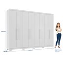 Ver imagem 4 de Guarda-roupa 8 Portas 4 Gavetas Master New com Pés
