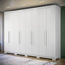 Ver imagem 1 de Guarda-Roupa 8 Portas 4 Gavetas Master New com Pés Branco