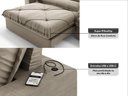 Ver imagem 5 de Sofá Retrátil e Reclinável 2,80m Vogue Veludo Cristal - Netsofas - Fendi