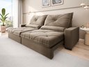 Ver imagem 1 de Sofá Retrátil e Reclinável 2,80m Vogue Veludo Cristal - Netsofas - Fendi