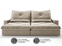 Ver imagem 2 de Sofá Retrátil e Reclinável 2,80m Vogue Veludo Cristal - Netsofas - Fendi