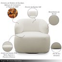 Ver imagem 5 de Conjunto Sala de Estar Decorativo Charlote 1 Poltrona Namoradeira 150cm 1 Poltrona Base Giratória em