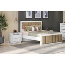Ver imagem 1 de Mesa de Cabeceira 52cm x 54cm 2 Gavetas Branco