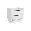 Ver imagem 3 de Mesa de Cabeceira 52cm x 54cm 2 Gavetas Branco