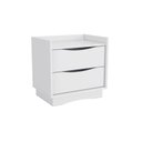 Ver imagem 2 de Mesa de Cabeceira 52cm x 54cm 2 Gavetas Branco