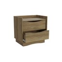 Ver imagem 5 de Mesa de Cabeceira 52cm x 54cm 2 Gavetas Marrom