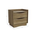 Ver imagem 3 de Mesa de Cabeceira 52cm x 54cm 2 Gavetas Marrom