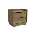 Ver imagem 2 de Mesa de Cabeceira 52cm x 54cm 2 Gavetas Marrom