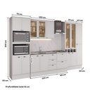 Ver mais imagens de Cozinha Milla Linear 15 Portas 5 Gavetas MDF 360cm Branco Carraro
