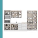 Ver imagem 7 de Cozinha Milla Linear 15 Portas 5 Gavetas MDF 360cm Branco Carraro