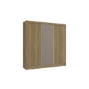 Ver imagem 3 de Guarda-Roupa 3 Portas de Correr 2 Gavetas Marrom/Nogueira/Fendi