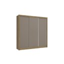Ver imagem 5 de Guarda-Roupa 3 Portas de Correr 2 Gavetas Marrom/Nogueira/Fendi
