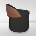 Ver imagem 5 de Puff Orgânico Redondo com Encosto Luxo Composé Corino e Suede para Sala e Recepção:peto