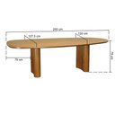 Ver imagem 2 de Conjunto de Mesa e Cadeiras Organik 10 Lugares Tampo em MDF Corano Preto 250x127,5cm