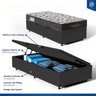 Cama Box Baú com Colchão Ortopédico Ortobom de Espuma D33 Iso 100 Solteiro 78cm - 9