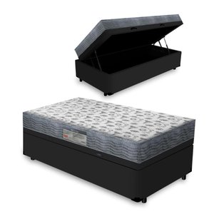 Cama Box Baú Solteiro + Colchão D33 Ortobom Iso 100 78cm