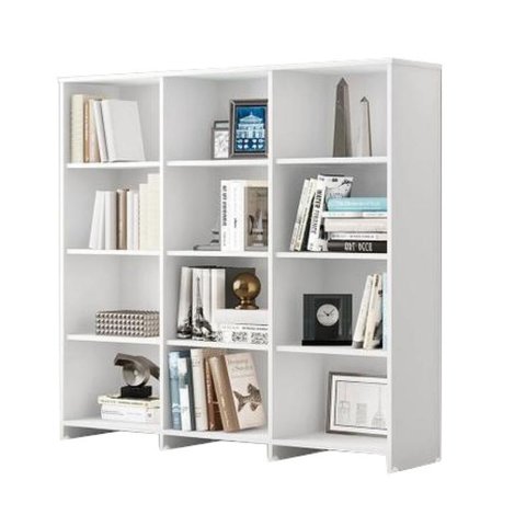 Estante para Livros Trinidad Branco 09 Prateleiras 12 Nichos